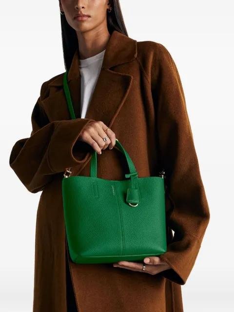 leather detachable-strap soft tote by MAISON DE SABRE