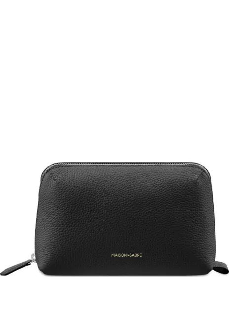 pebbled zip pouch by MAISON DE SABRE