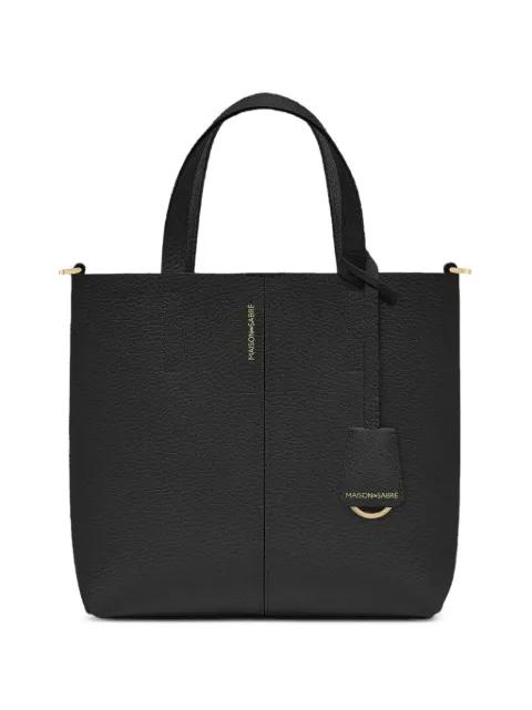 small grainy leather tote bag by MAISON DE SABRE
