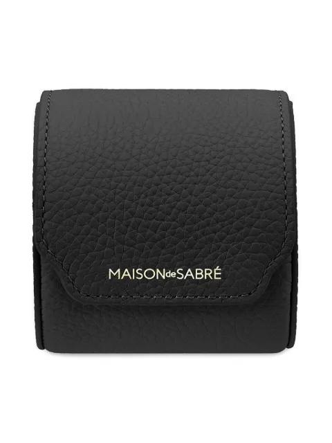 snap-button leather watch box by MAISON DE SABRE