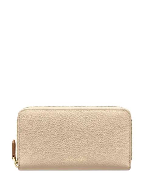 zip-fastening leather long wallet by MAISON DE SABRE