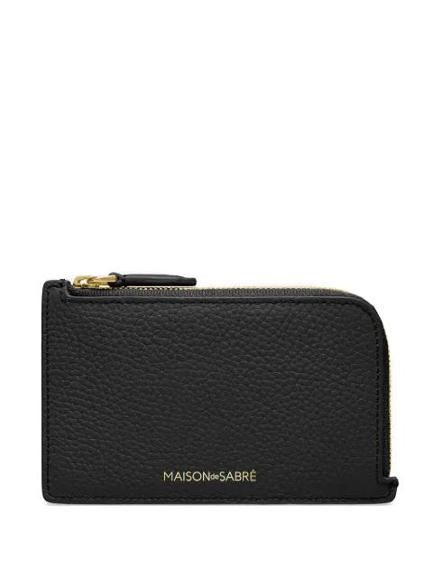 zip-fastening leather wallet by MAISON DE SABRE
