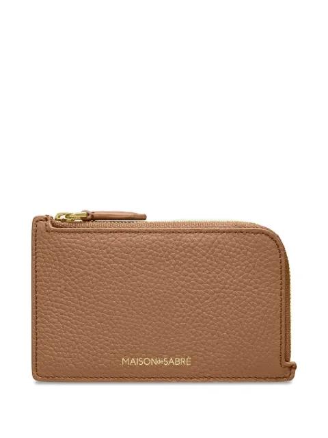 zip-fastening leather wallet by MAISON DE SABRE