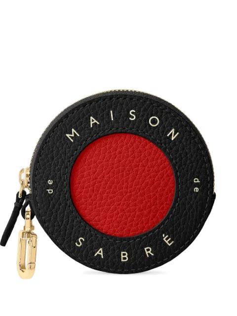 zip hardware leather coin purse by MAISON DE SABRE