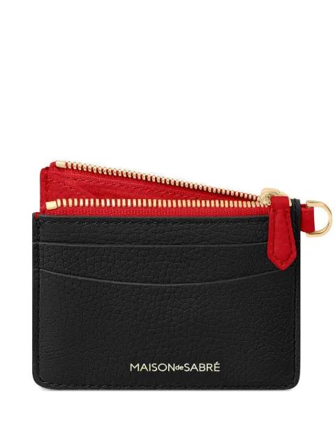 zipped leather card holder by MAISON DE SABRE