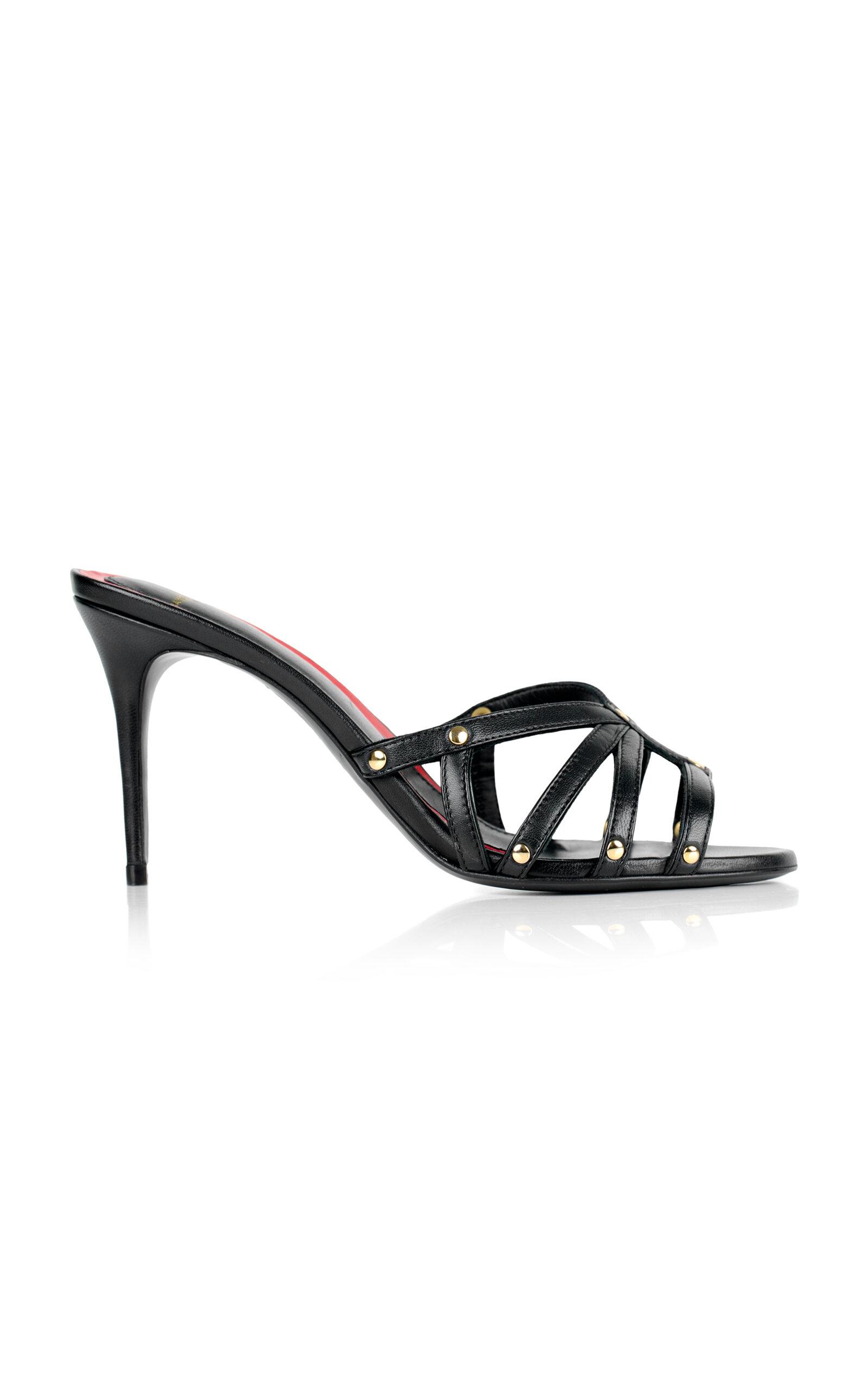 Maison Ernest - Cage 85mm Leather Mules - Black - - Moda Operandi by MAISON ERNEST