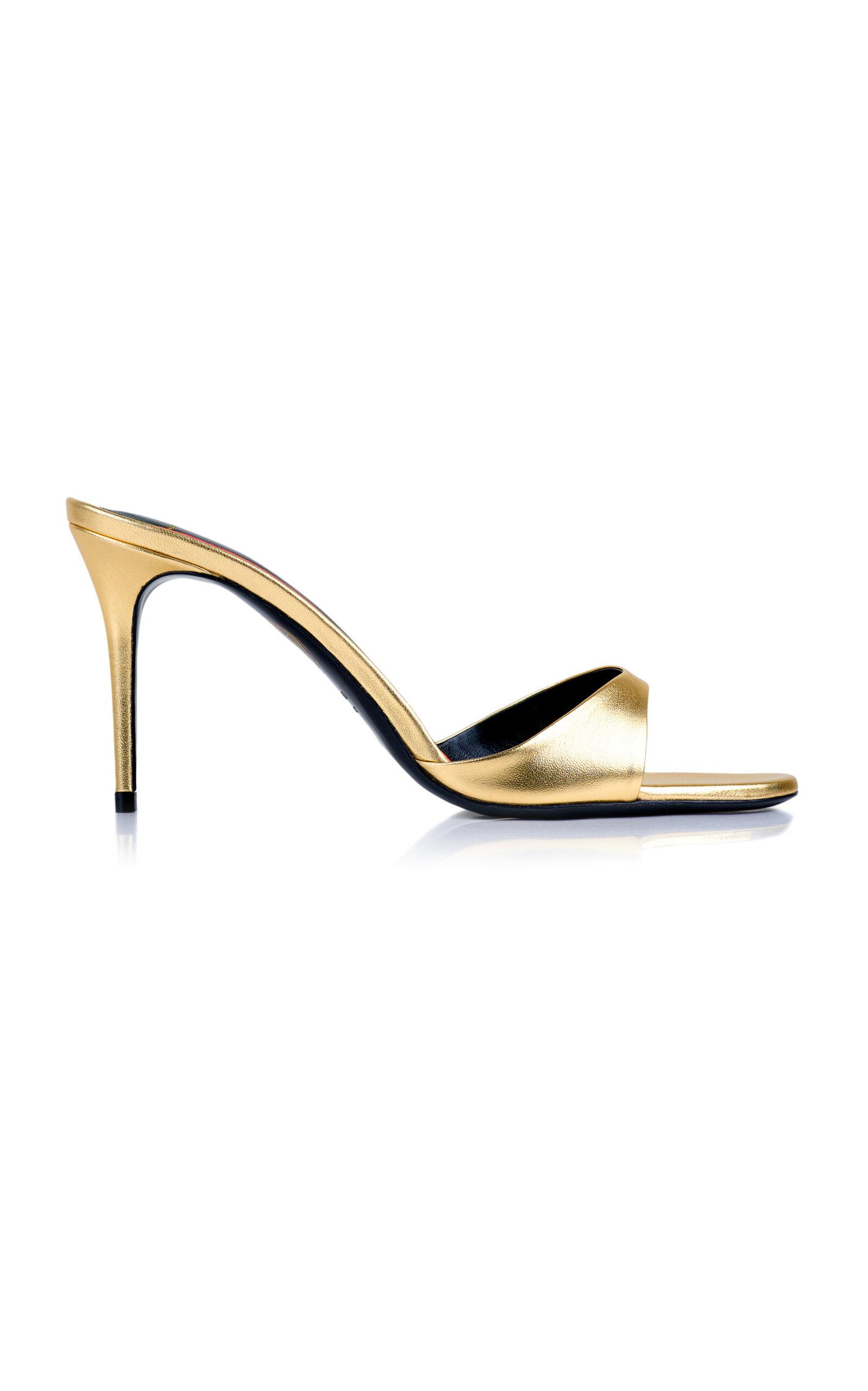 Maison Ernest Exclusive 85mm Lidylle Metallic Leather Mules - Moda Operandi by MAISON ERNEST