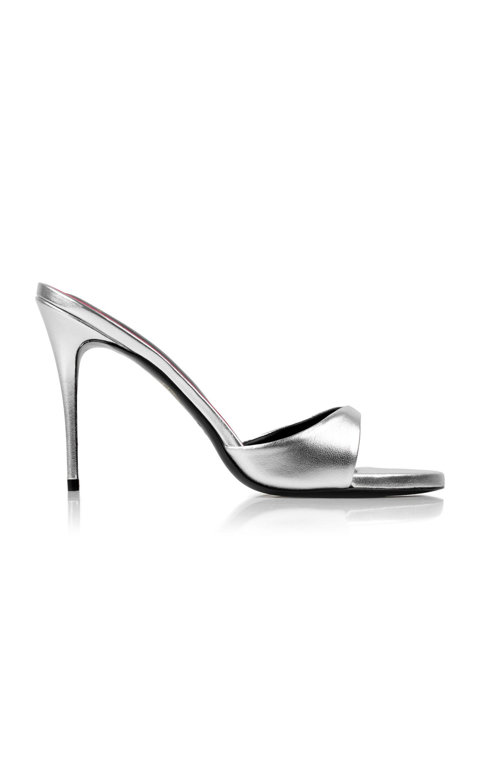 Maison Ernest Exclusive 85mm Lidylle Metallic Leather Mules - Moda Operandi by MAISON ERNEST