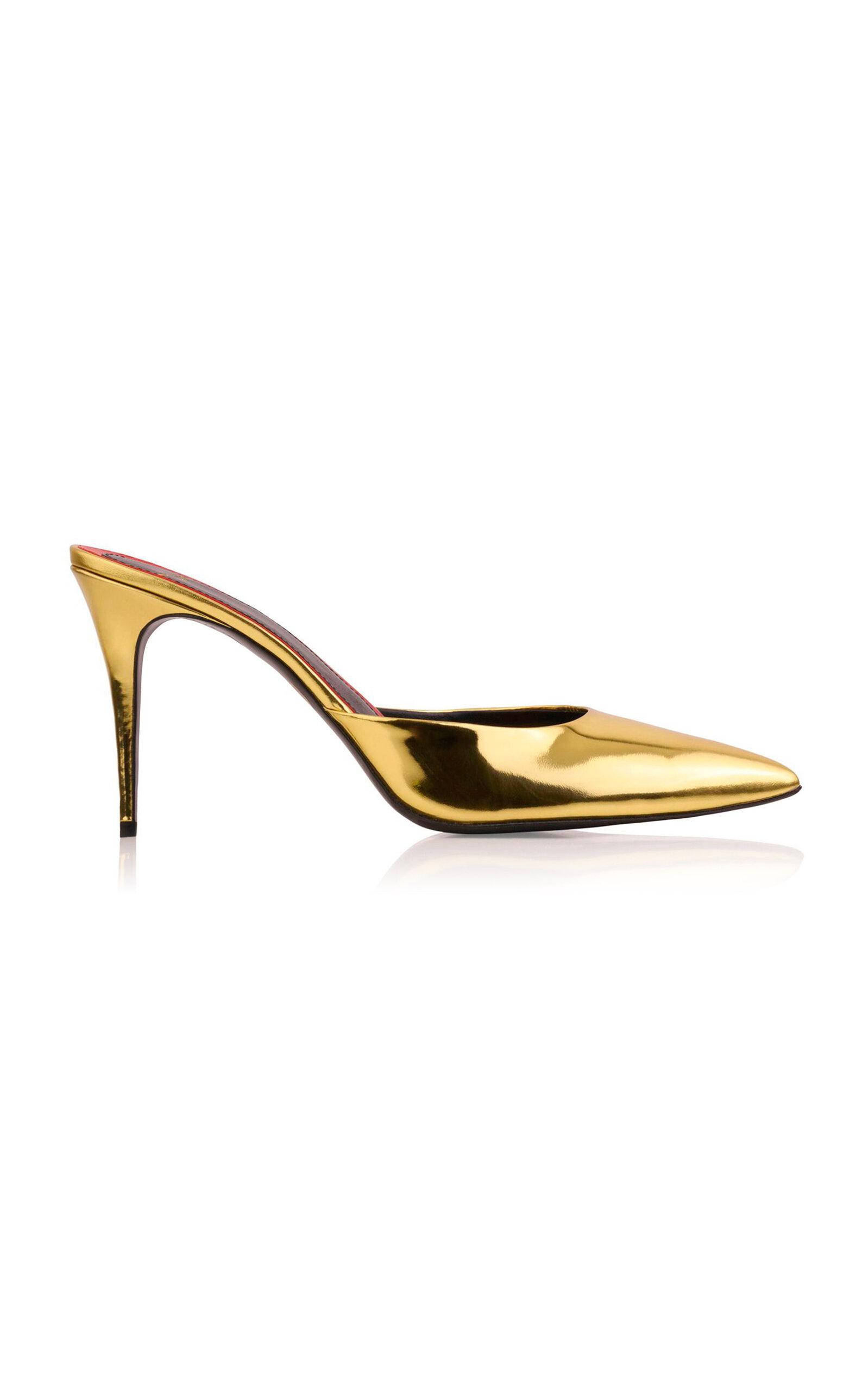 Maison Ernest Lux 85mm Metallic Leather Mules - Moda Operandi by MAISON ERNEST