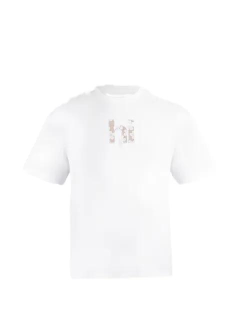 flower appliqué T-shirt by MAISON HIDEOUT