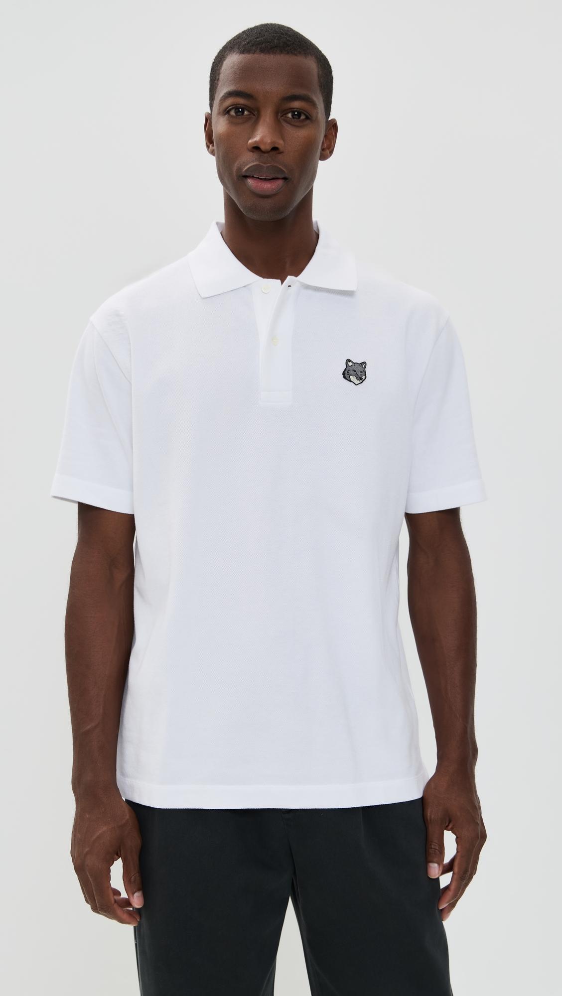 Grey Fox Head Patch Comfort Polo by MAISON KITSUNÉ