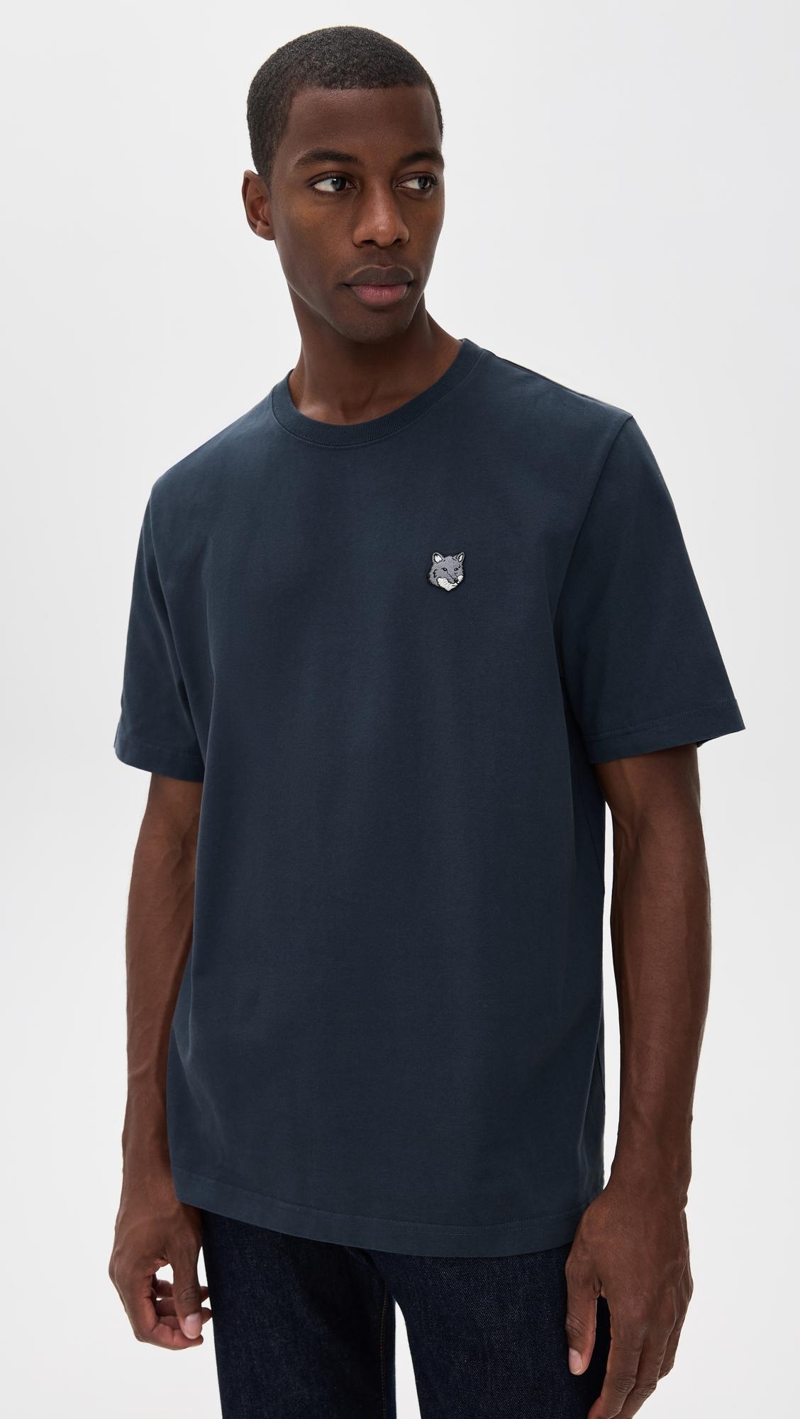 Grey Fox Head Patch Comfort Tee by MAISON KITSUNÉ
