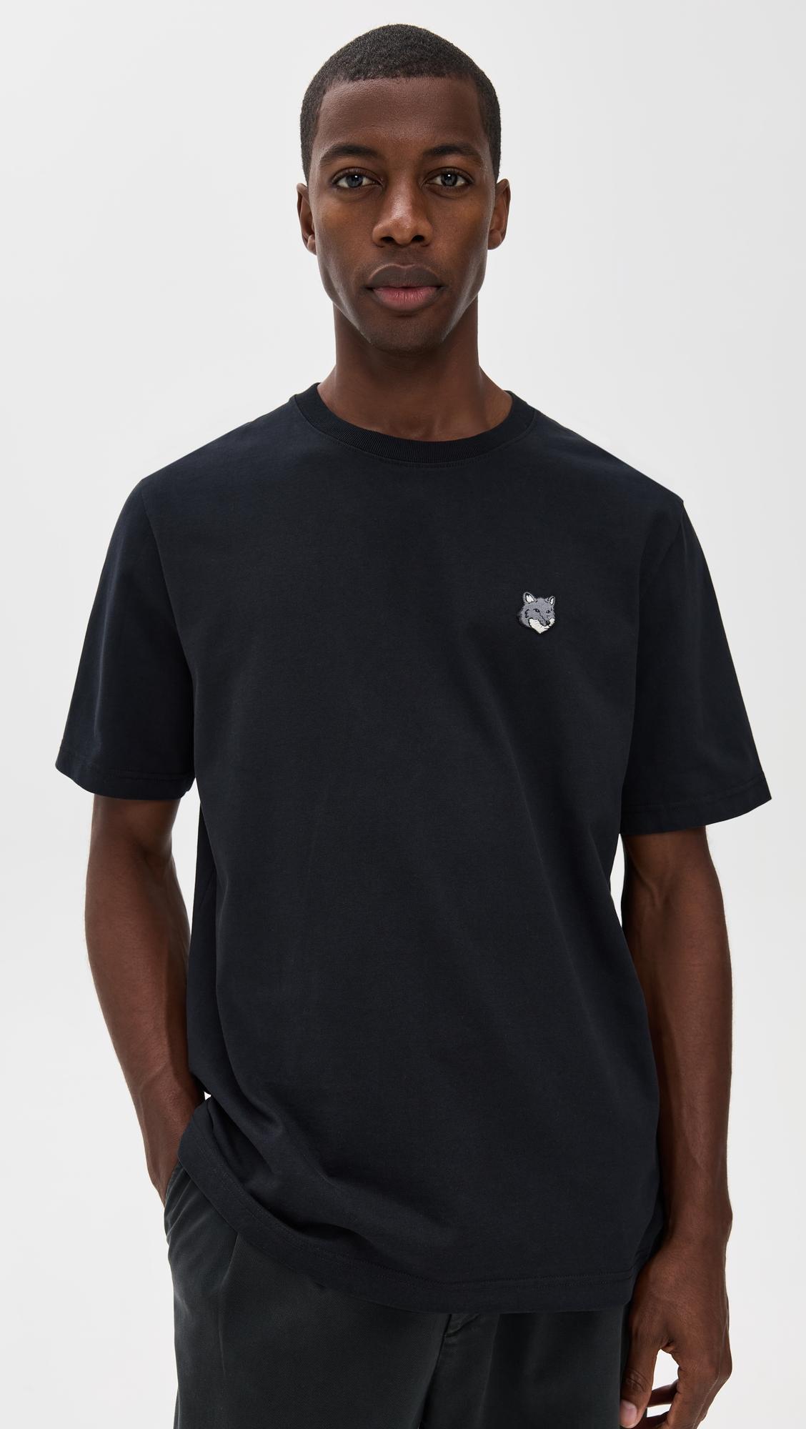 Grey Fox Head Patch Comfort Tee by MAISON KITSUNÉ