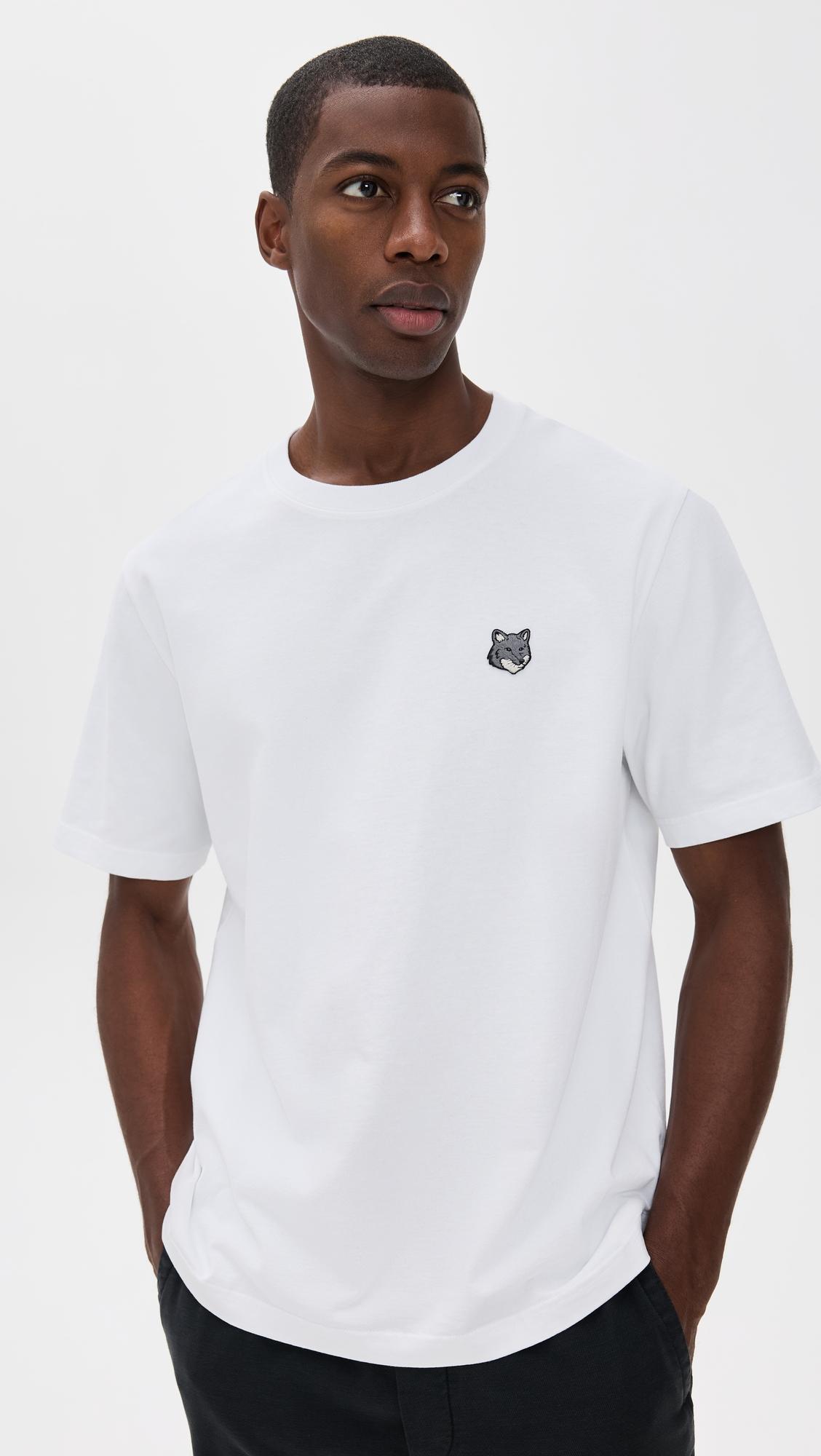 Grey Fox Head Patch Comfort Tee by MAISON KITSUNÉ