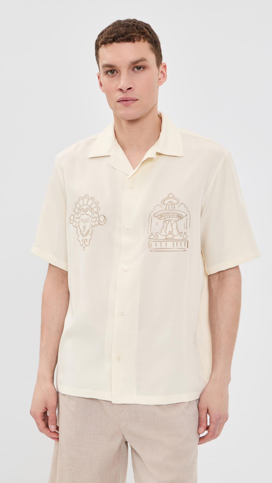 Parisian Monuments Resort Shirt by MAISON KITSUNÉ