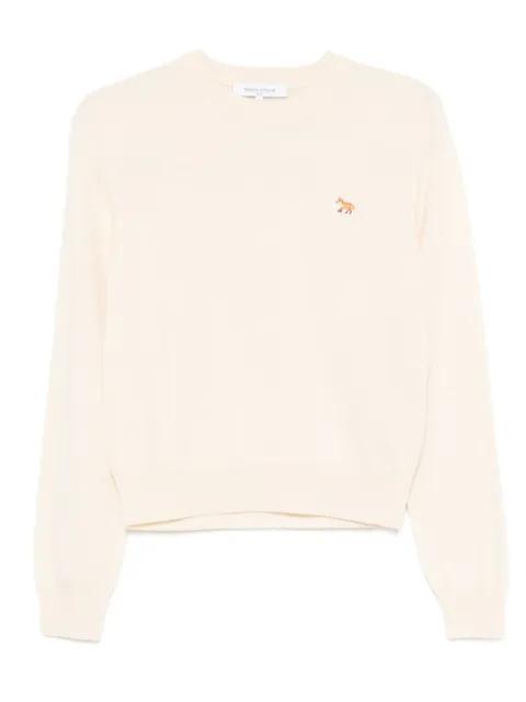 Baby Fox embroidered merino-wool sweater by MAISON KITSUNE