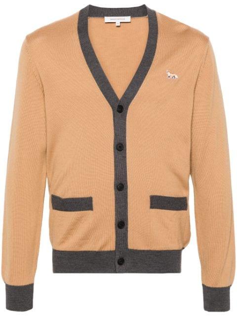 Baby Fox-patch wool cardigan by MAISON KITSUNE