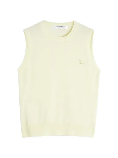 Baby Fox sleeveless sweater by MAISON KITSUNE