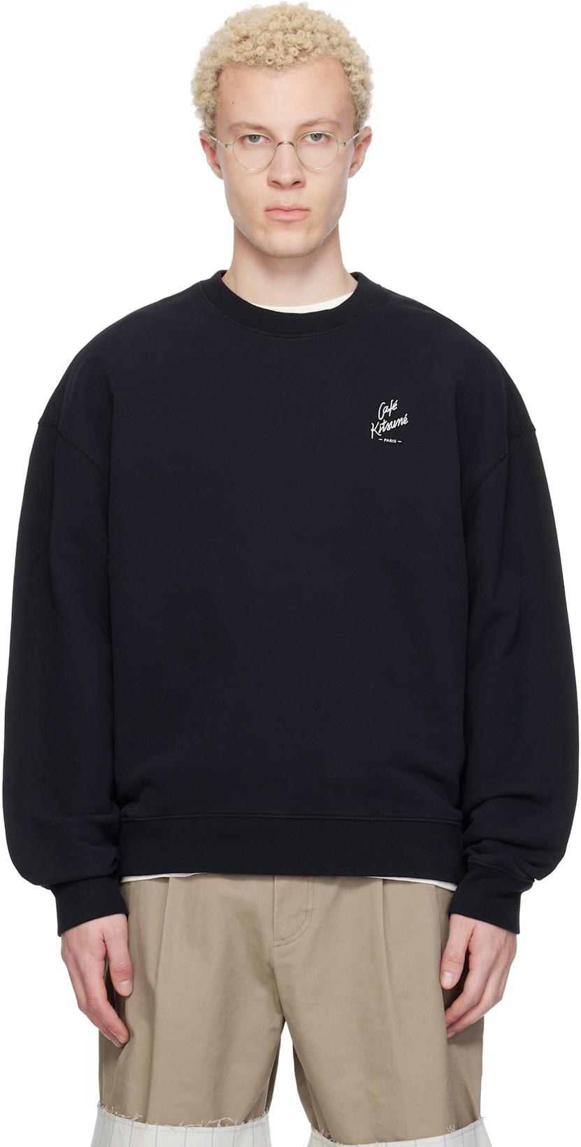 Black 'Café Kitsuné' Relax Sweatshirt by MAISON KITSUNE