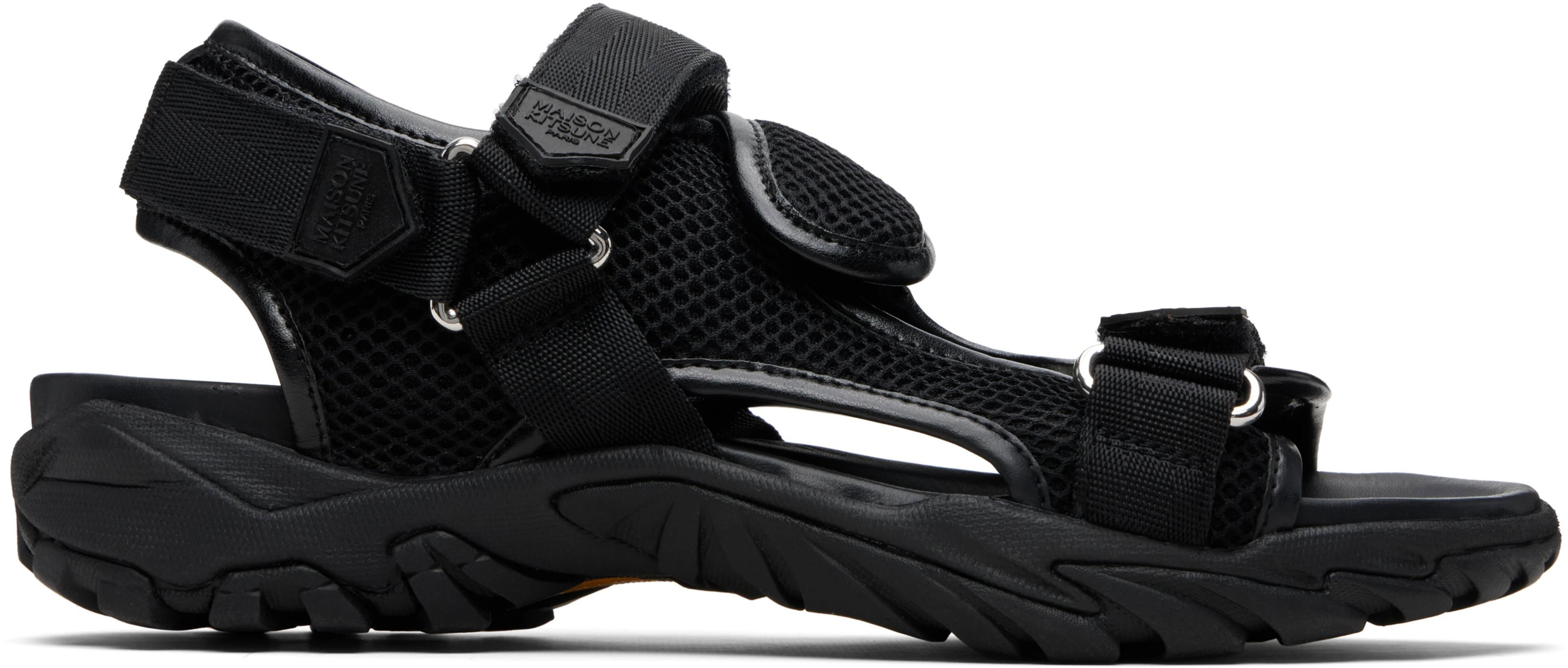 Black Mesh Sandals by MAISON KITSUNE