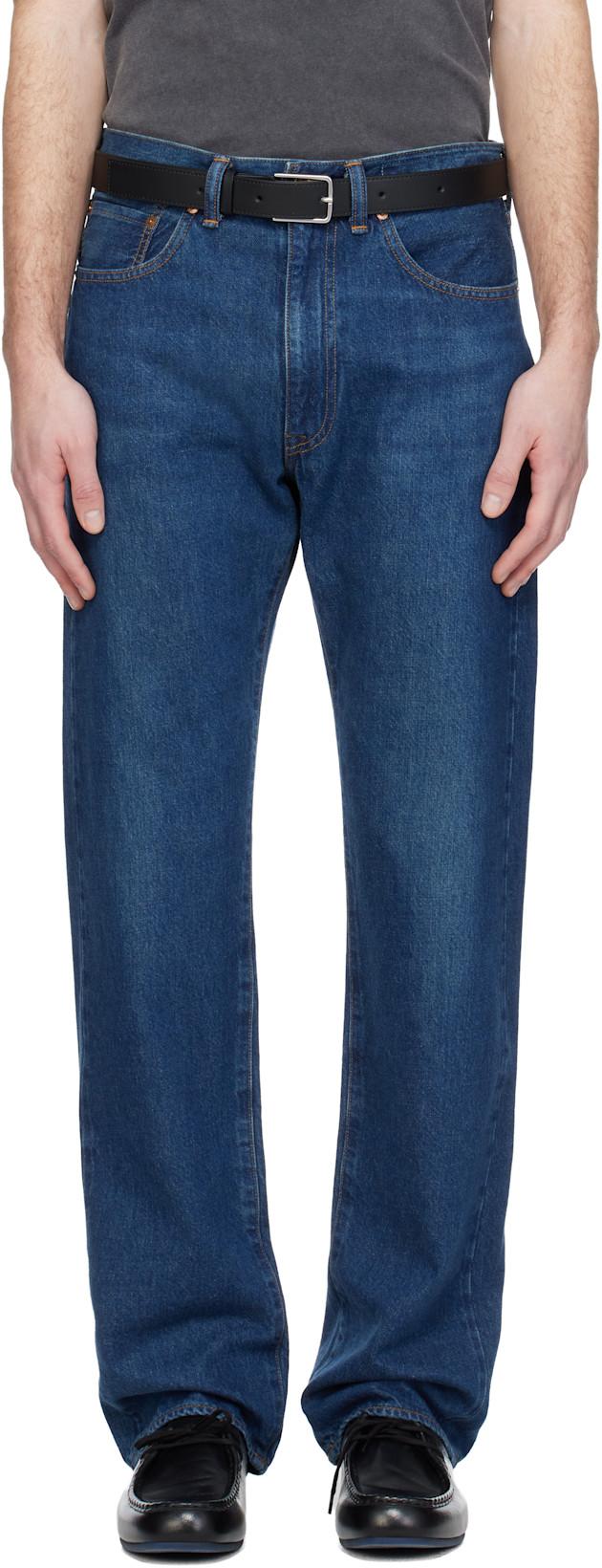 Blue KURO Edition Selvedge Voyage Jeans by MAISON KITSUNE
