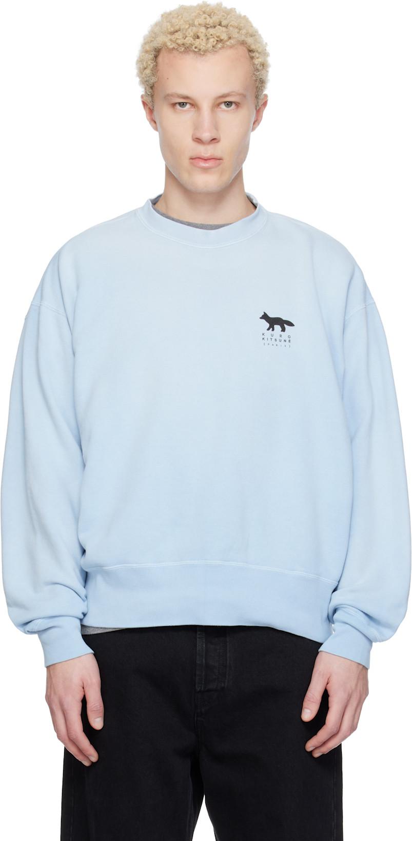 Blue KURO Edition Sunfaded Fox Sweatshirt by MAISON KITSUNE