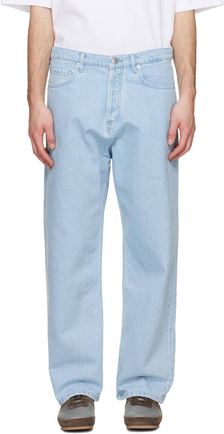 Blue Wide Jeans by MAISON KITSUNE
