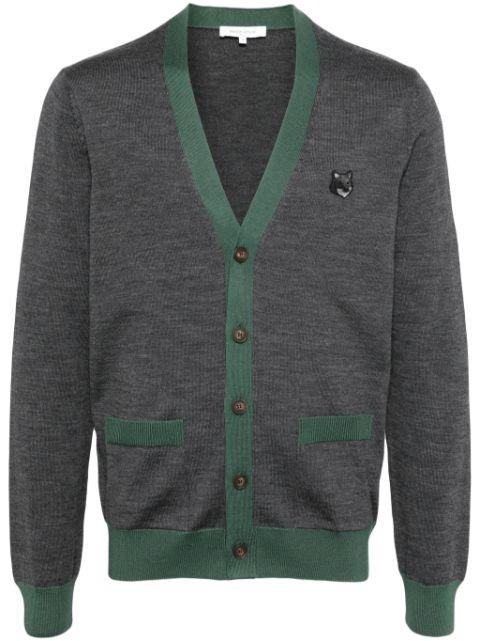 Bold Fox Head Patch cardigan by MAISON KITSUNE