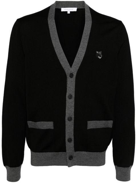 Bold Fox Head Patch cardigan by MAISON KITSUNE