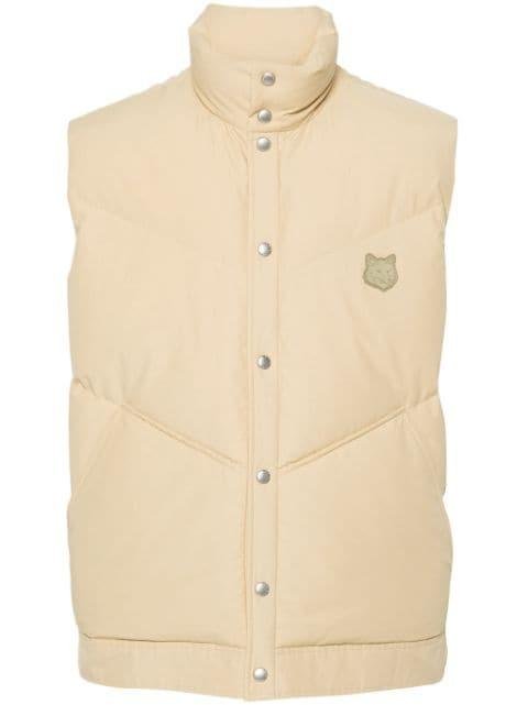 Bold Fox Head quilted gilet by MAISON KITSUNE
