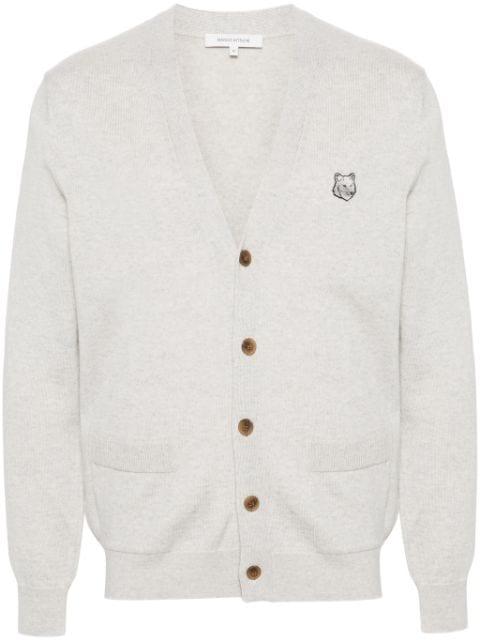 Bold Fox Head wool cardigan by MAISON KITSUNE