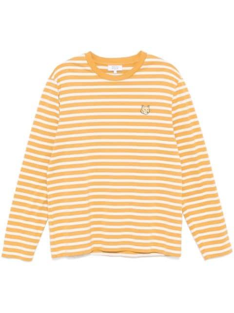 Bold Fox head patch regular marin T-shirt by MAISON KITSUNE
