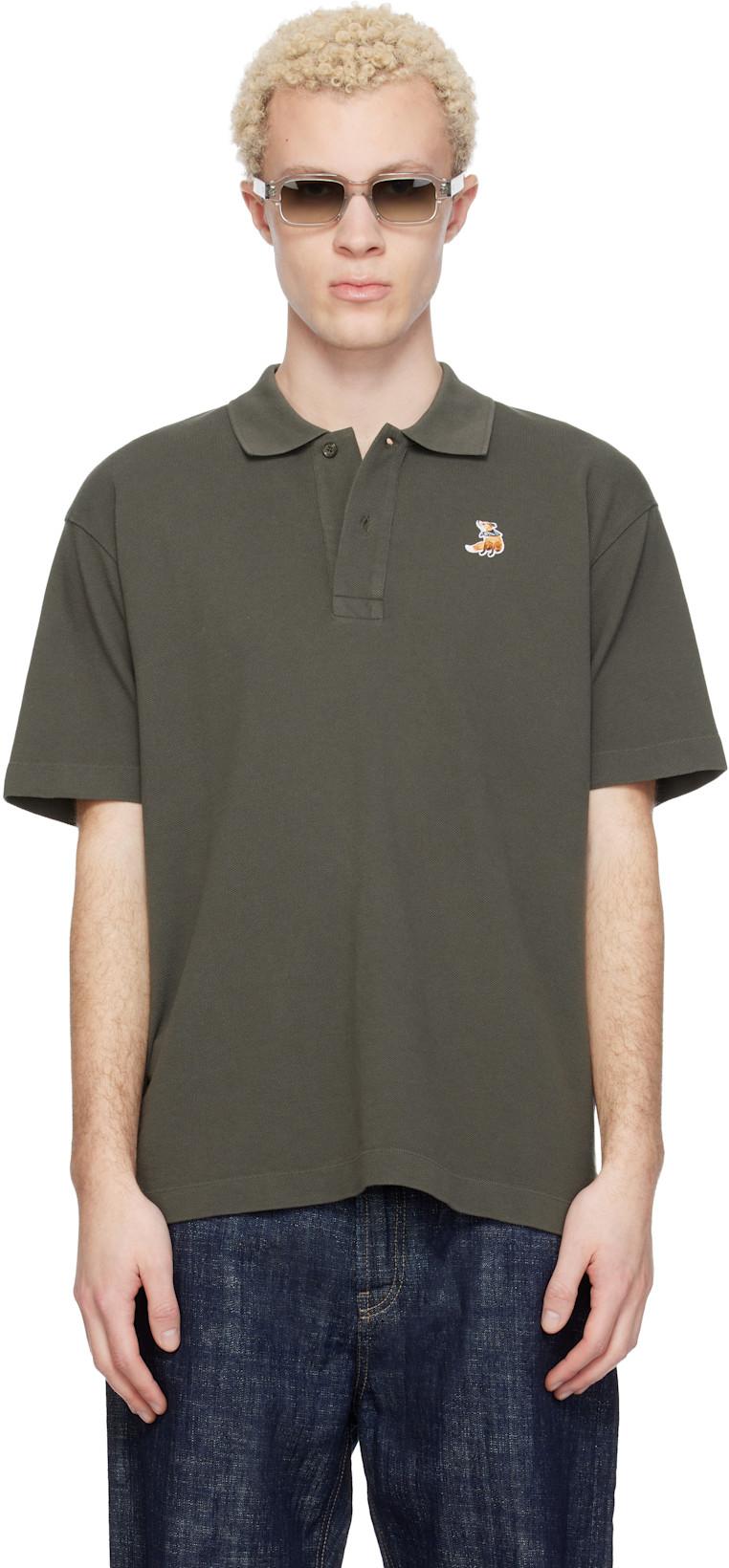 Brown Dreaming Fox Comfort Polo by MAISON KITSUNE