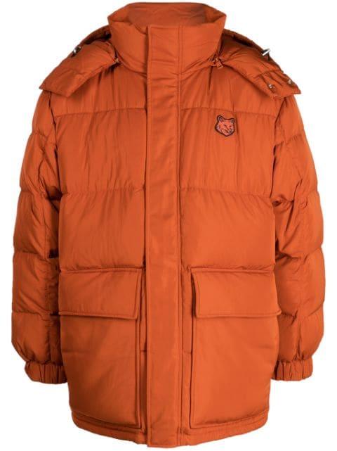 Chillax Fox-motif padded coat by MAISON KITSUNE