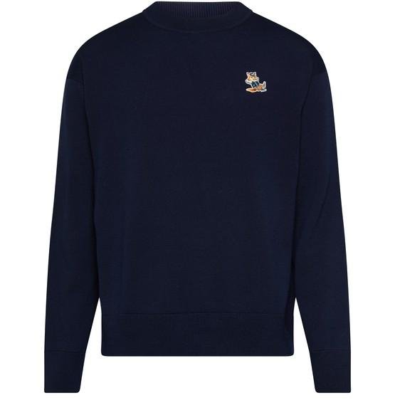 Dressed Fox patch relaxed jumper by MAISON KITSUNE