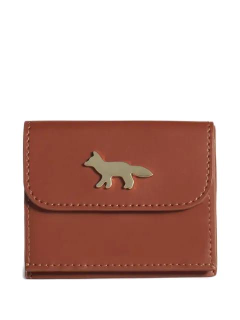 Edie fox-plaque leather wallet by MAISON KITSUNE