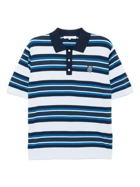 Fine Gauge striped polo shirt by MAISON KITSUNE