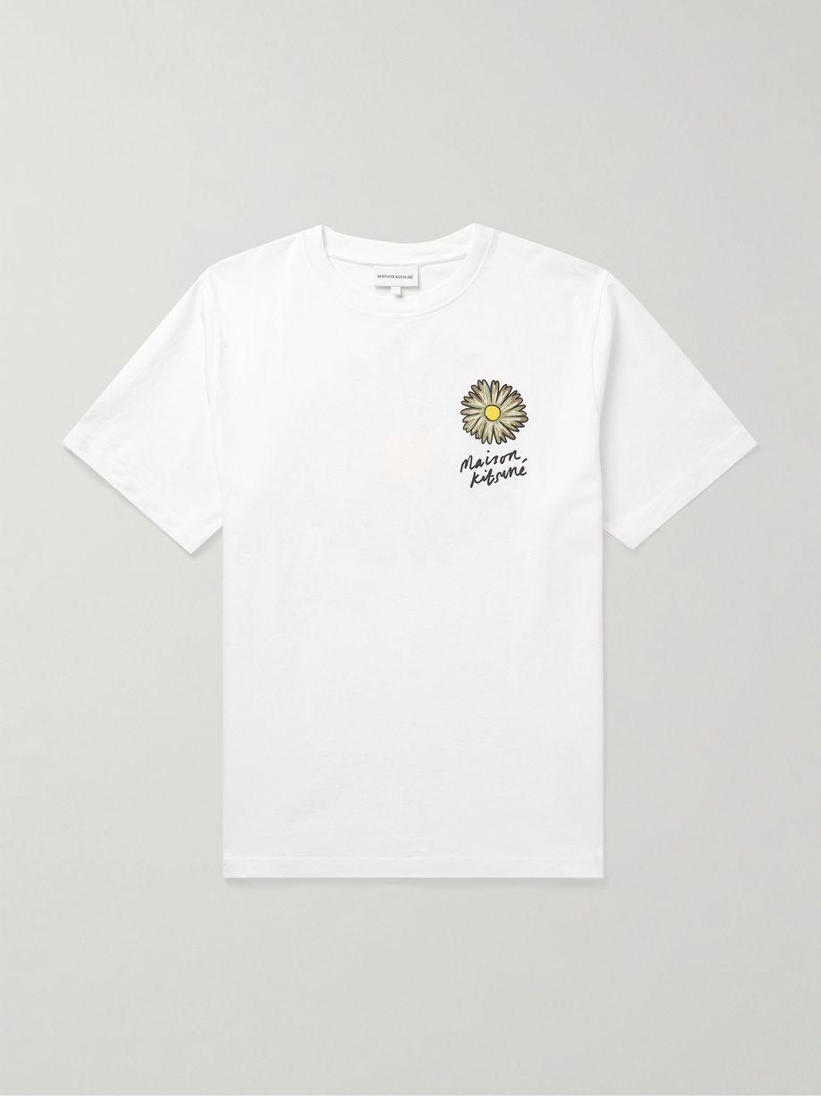Floating Flowers Logo-Print Cotton-Jersey T-Shirt by MAISON KITSUNE