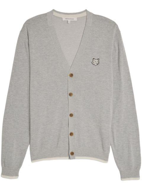 Fox Head cotton cardigan by MAISON KITSUNE