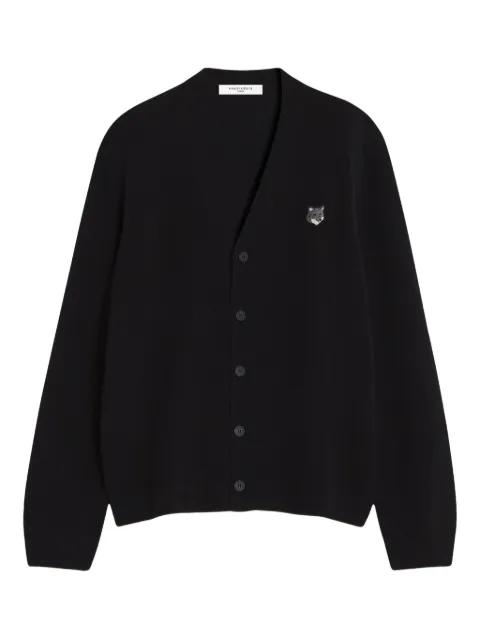 Fox Head-detail wool cardigan by MAISON KITSUNE