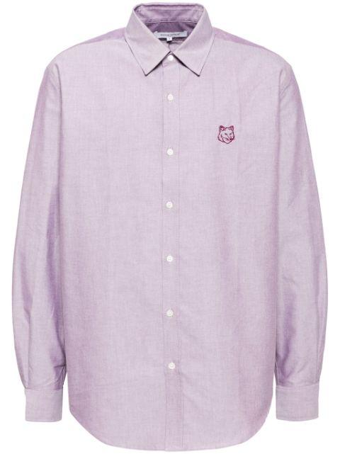 Fox Head-embroidered shirt by MAISON KITSUNE