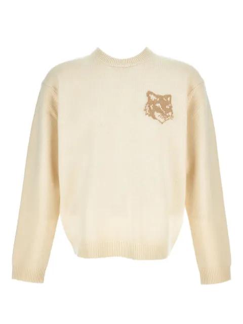 Fox Head-intarsia sweater by MAISON KITSUNE