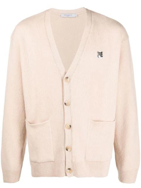 Fox Head patch wool cardigan by MAISON KITSUNE