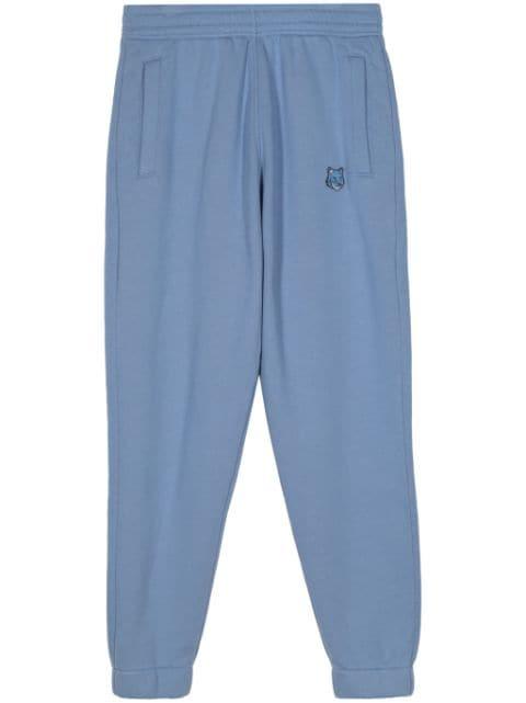 Fox-appliqué cotton track pants by MAISON KITSUNE
