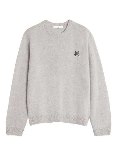 Fox-embroidered wool sweater by MAISON KITSUNE