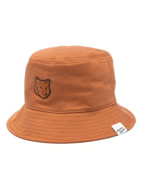 Fox-motif cotton bucket hat by MAISON KITSUNE