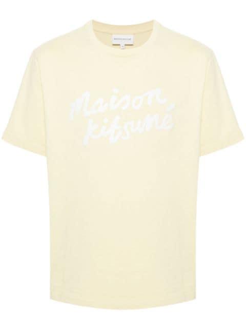 Handwriting-print cotton T-shirt by MAISON KITSUNE