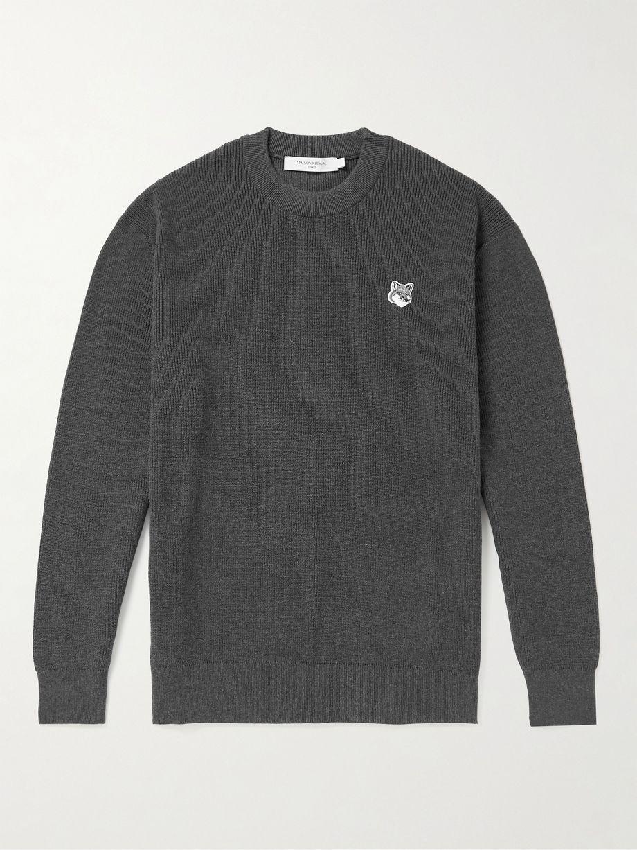 Logo-Appliquéd Cotton Sweater by MAISON KITSUNE