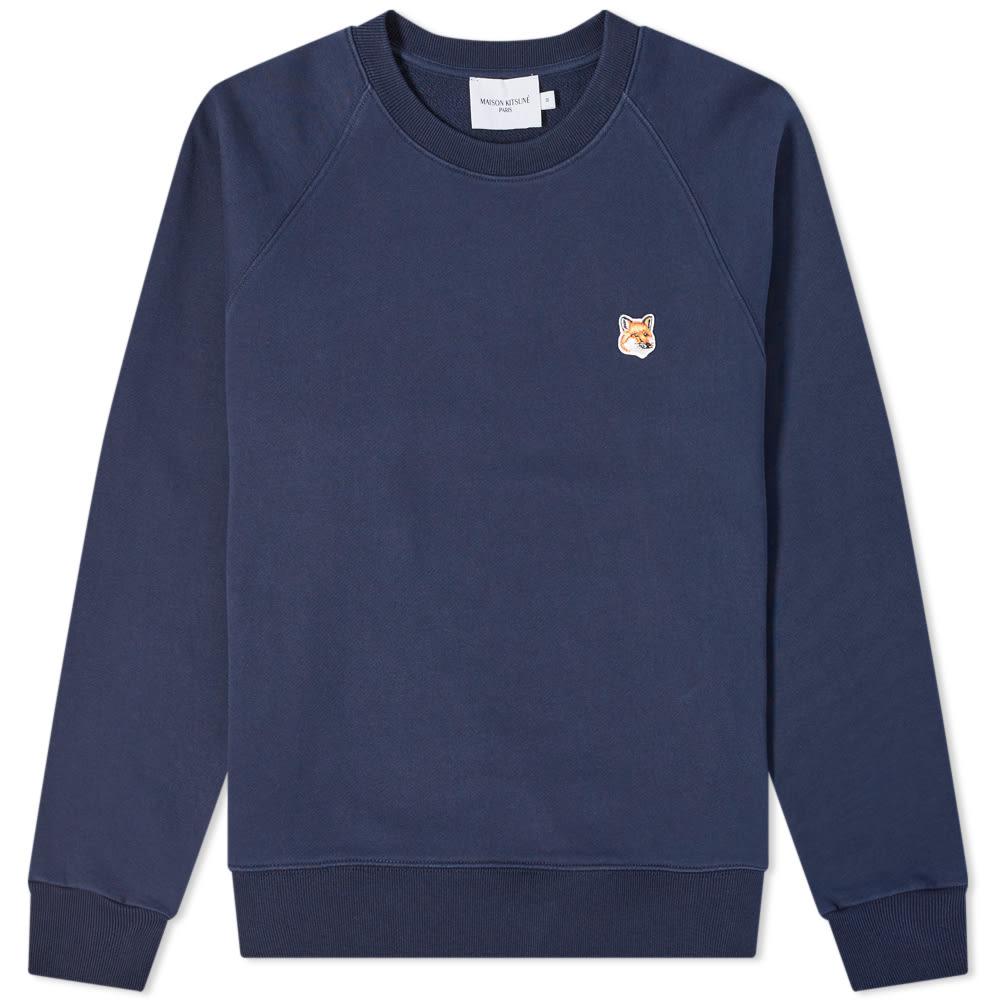 Maison Kitsuné Fox Head Patch Adjusted Crew Sweat by MAISON KITSUNE