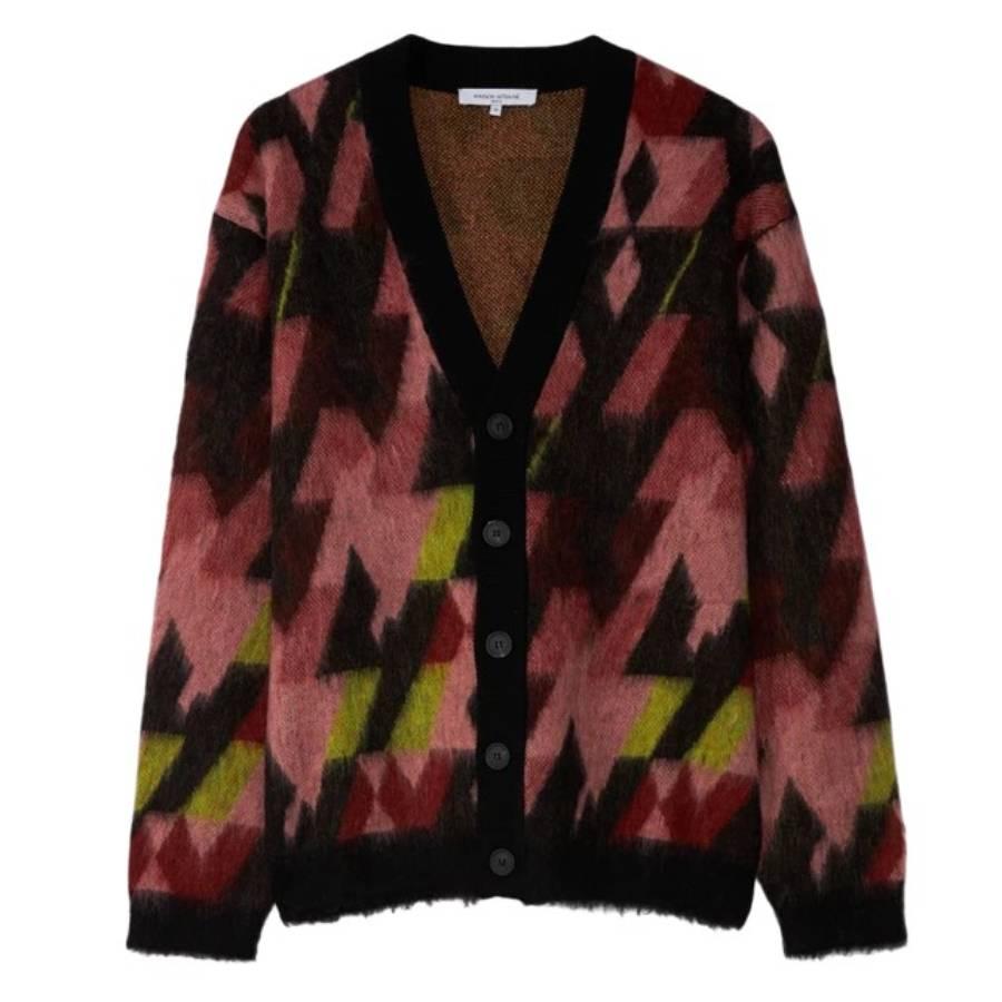 Maison Kitsune Graphic Motif Jacquard Mohair Cardigan by MAISON KITSUNE